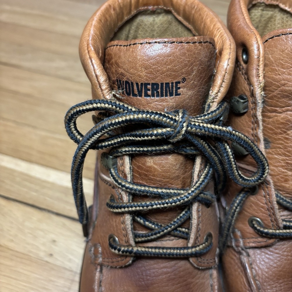 Wolverine Moc-Toe Chukka Shoe Men's 7 Brown Work boots Durable‎ Leather Lace Up - Picture 3 of 13
